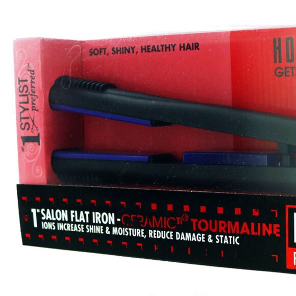 Hot Tools Pro Ceramic Ti Tourmaline 1" Flat Straightening Iron #1188 Styling $60 - Picture 2 of 6